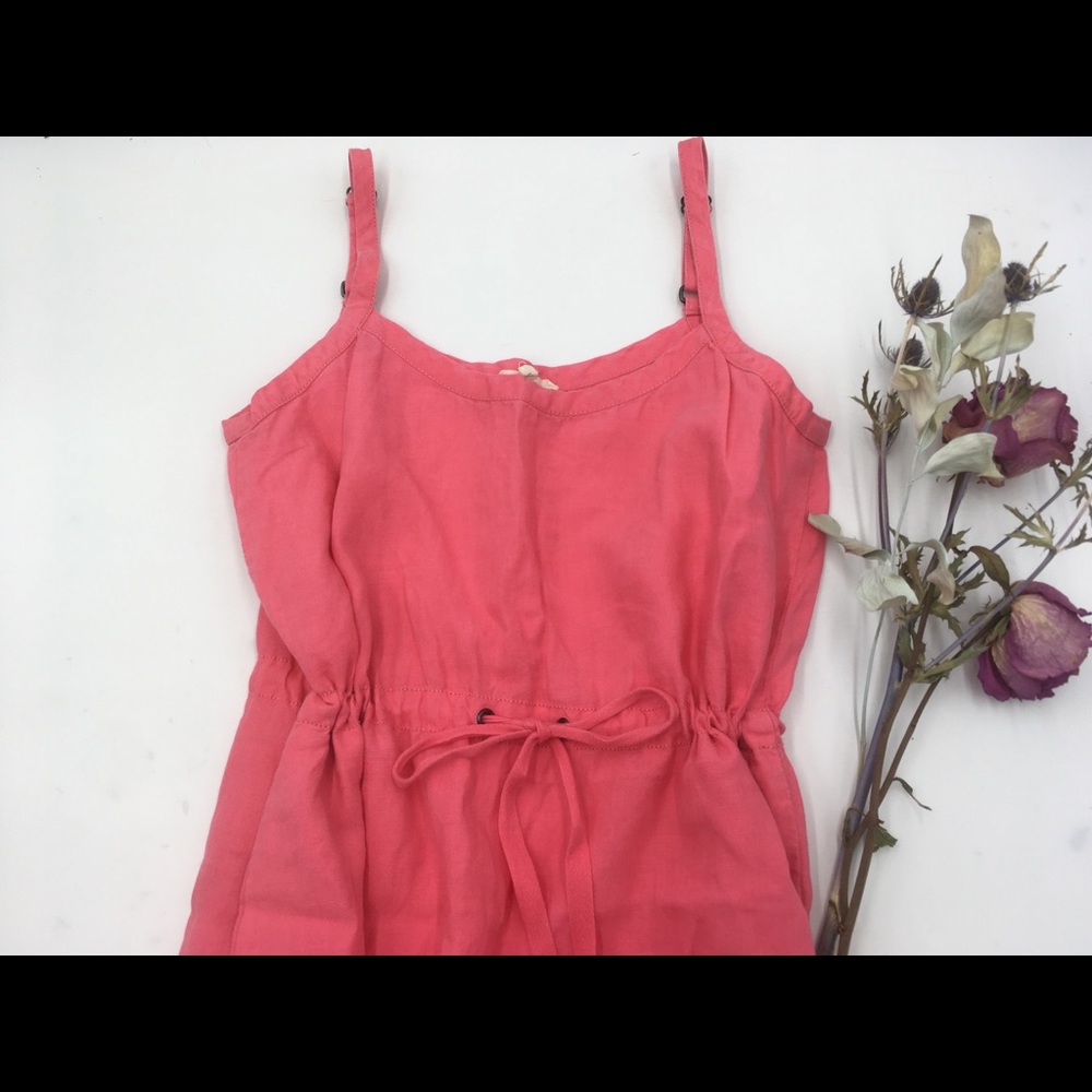 Coral Eileen Fisher summer dress, 100% Linen